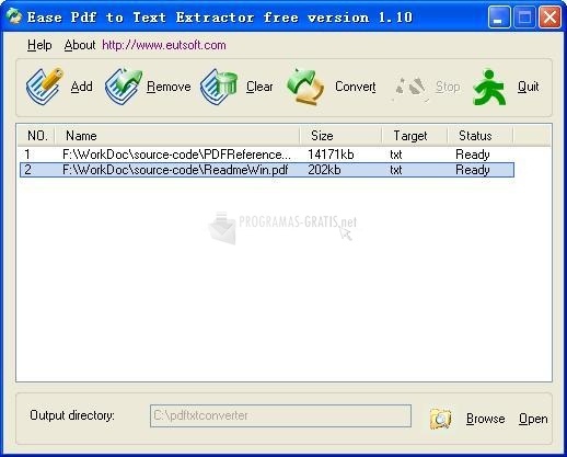 screenshot-Ease Pdf to Text Extractor-1