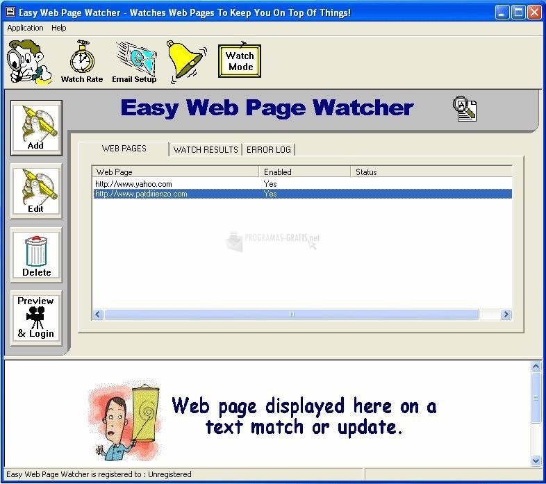 screenshot-Easy Web Page Watcher-1