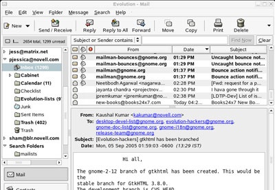 Evolution mail client linux настройка