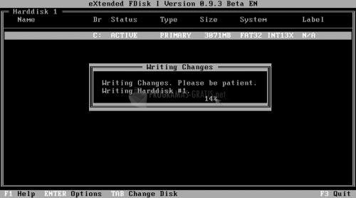 screenshot-eXtended FDisk Beta-1