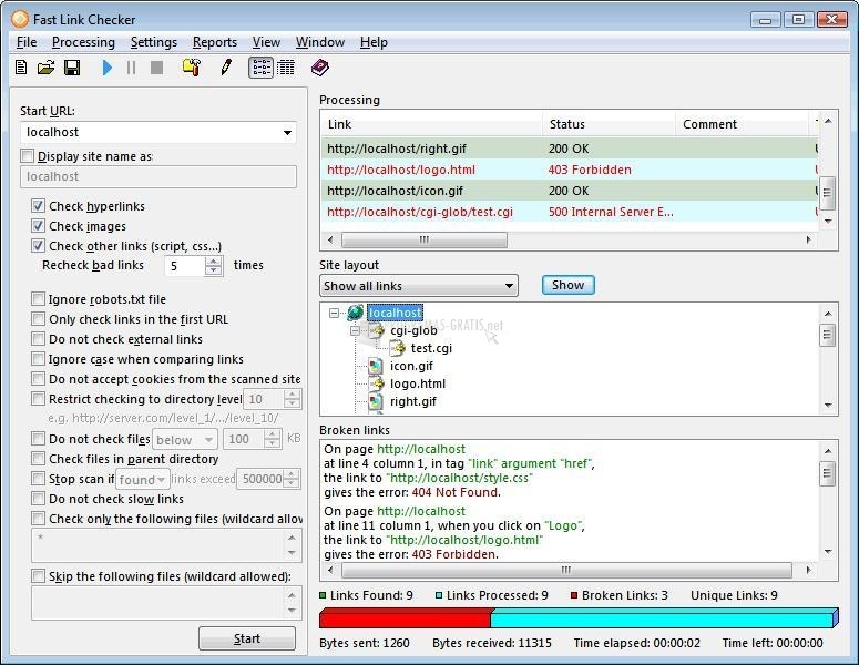 screenshot-Fast Link Checker-1