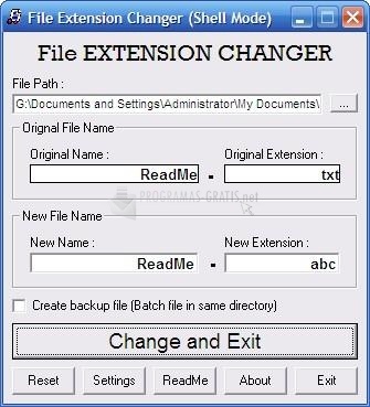 change file extension
