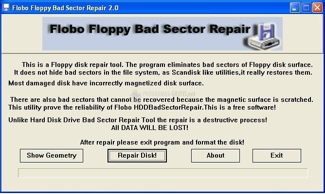 screenshot-Flobo Floppy Bad Sector Repair-1