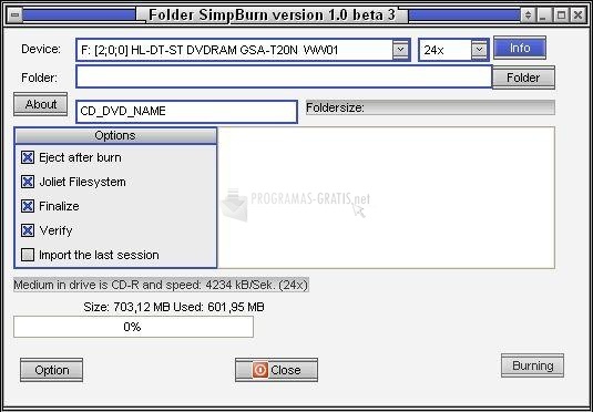 screenshot-Folder SimpBurn-1