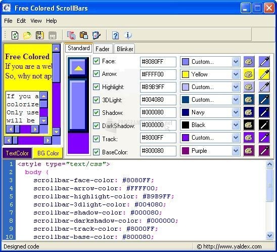 screenshot-Free Colored ScrollBars-1