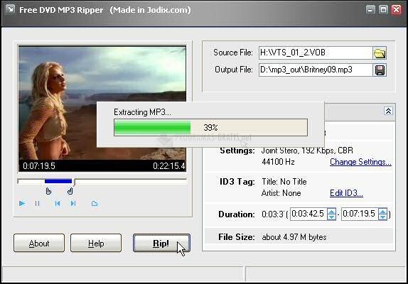 screenshot-Free DVD MP3 Ripper-1