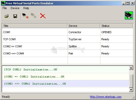 screenshot-Free Virtual Serial Ports Emulator-1