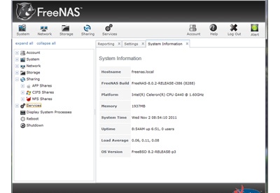 Подключение к freenas из windows