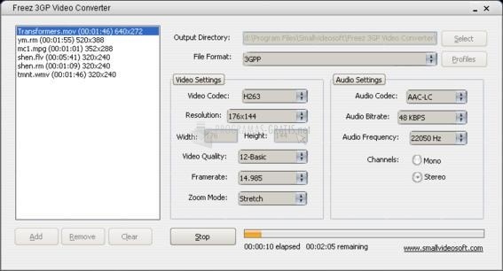 screenshot-Freez 3GP Video Converter-1