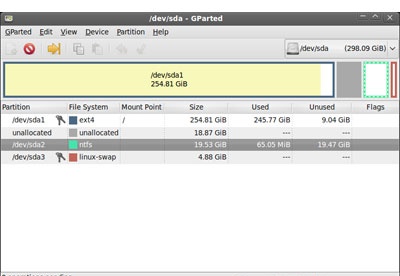 screenshot-Gnome Partition Editor GParted-1