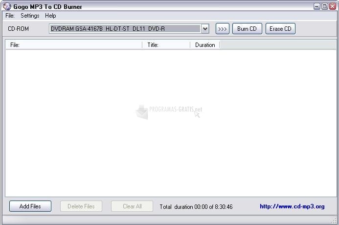 screenshot-Gogo MP3 to CD Burner-1