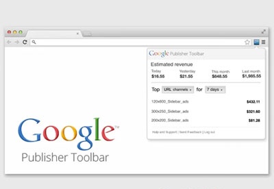 screenshot-Google Publisher Toolbar-2