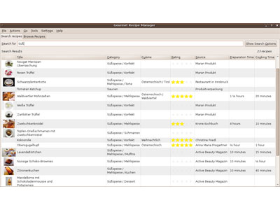 screenshot-Gourmet Recipe Manager-1