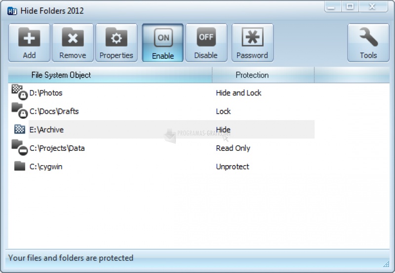 screenshot-Hide Folders XP 2012 (2000/XP/Vista)-1