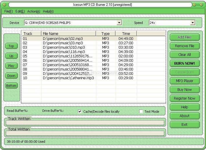 screenshot-Icesun MP3 CD Burner-1