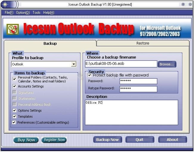 screenshot-Icesun Outlook Backup-1