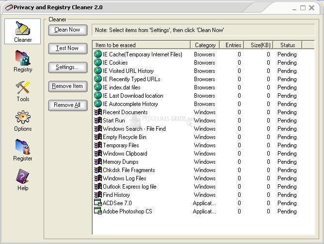 screenshot-Itusoft Privacy and Registry Cleaner-1
