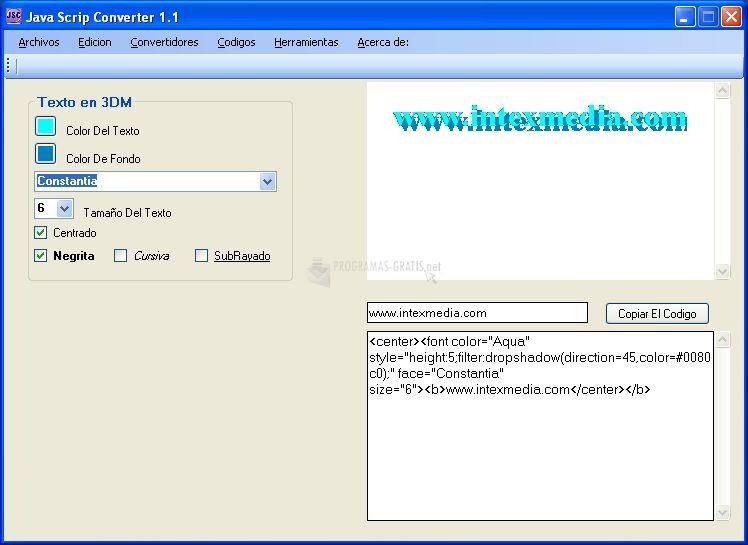 screenshot-Java Scrip Converter-1