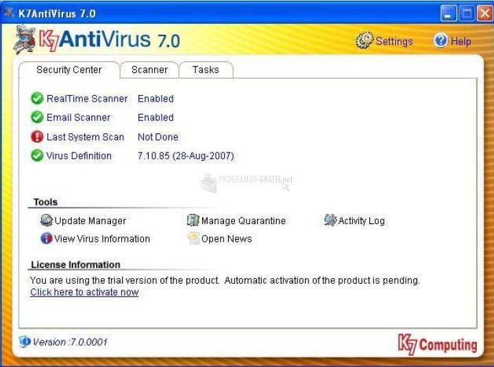 screenshot-K7 Antivirus Plus-1