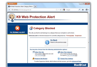 k9 web protection not working