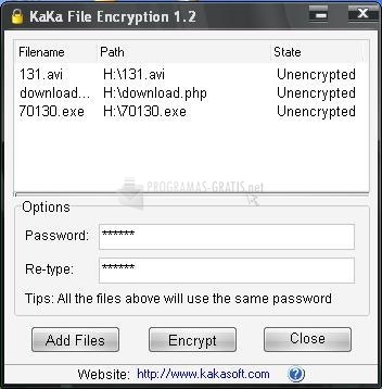 screenshot-Kaka File Encryption-1