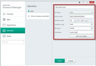 kaspersky password manager generated bruteforced passwords