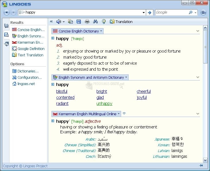 screenshot-Lingoes Translator-1