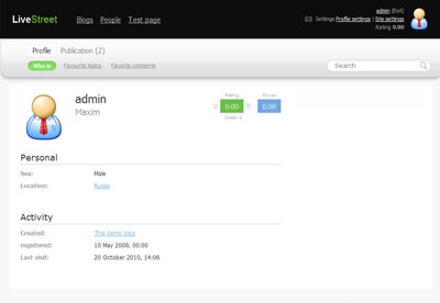 screenshot-LiveStreet CMS-2