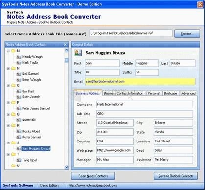 screenshot-Lotus Notes Address Book to Outlook-1
