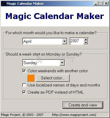 screenshot-Magic Calendar Maker-1