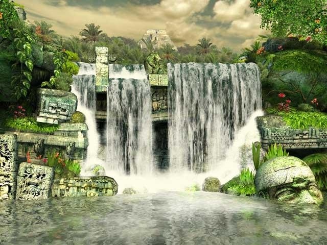 screenshot-Mayan Waterfall 3D Screensaver-1