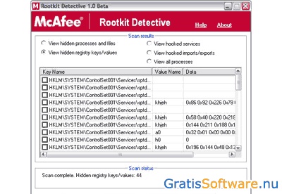 screenshot-McAfee Rootkit Detective-1