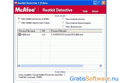 screenshot-McAfee Rootkit Detective-2