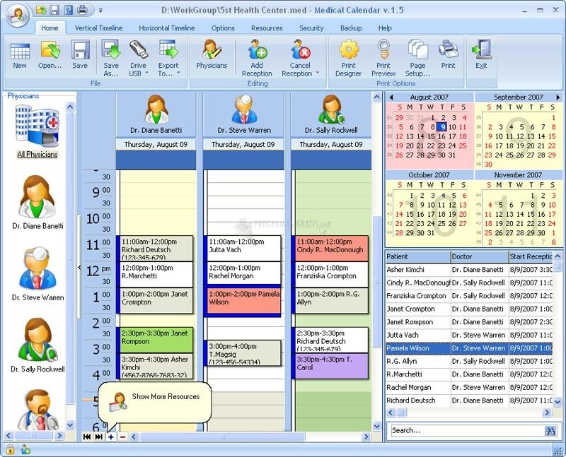 screenshot-Medical Calendar For Workgroup-1