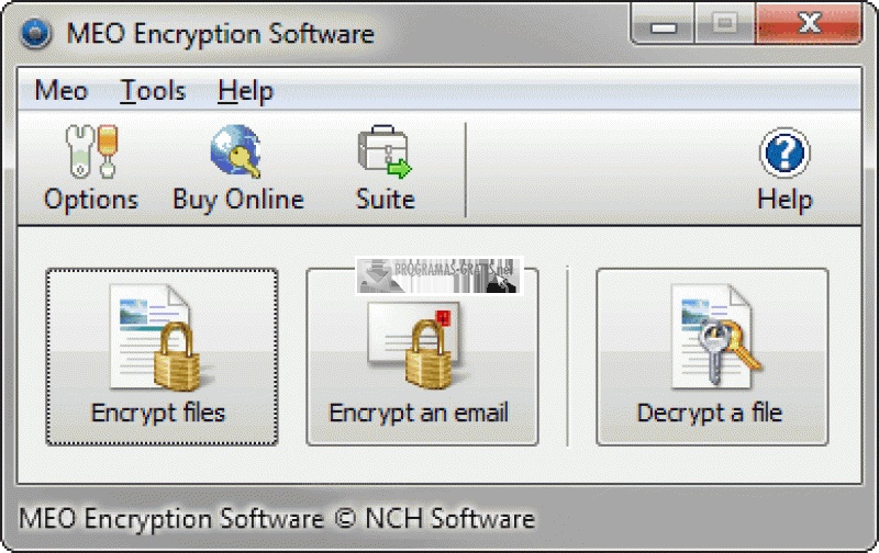 screenshot-MEO File Encryption Software-1