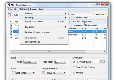 screenshot-MP3 Quality Modifier-2