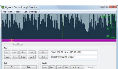 Mp3directcut как разрезать файл на части