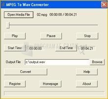screenshot-MPEG To Wav Converter-1