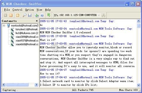 screenshot-MSN Checker Sniffer-1