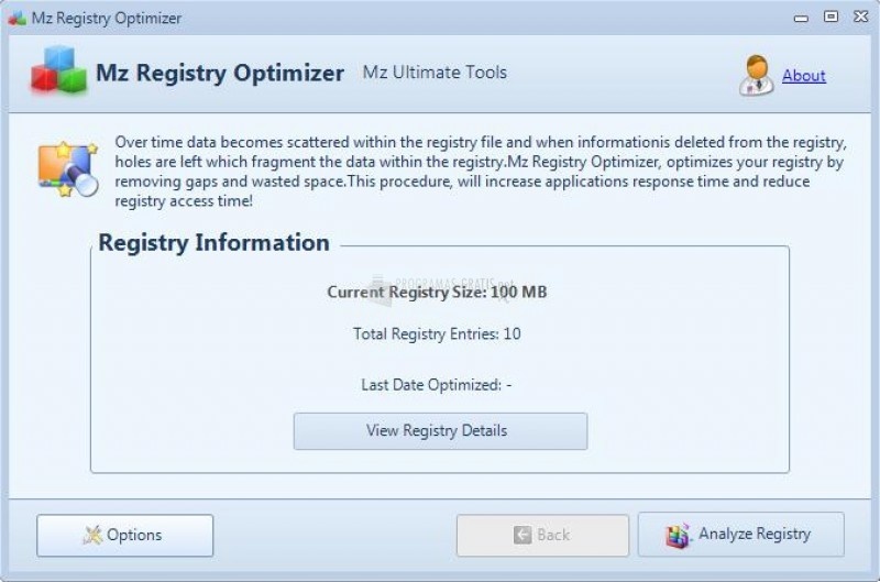 screenshot-Mz Registry Optimizer-1