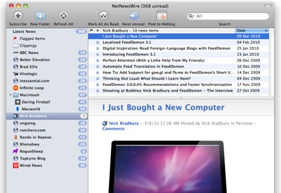 mac os x rss reader