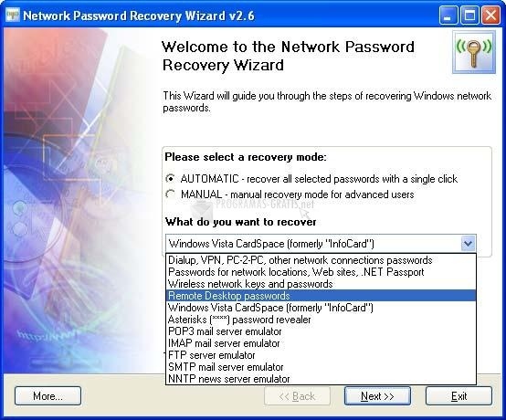 screenshot-Network Password Recovery Wizard-1