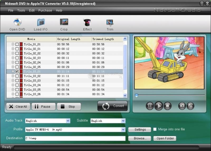 screenshot-Nidesoft DVD to Apple TV Converter-1