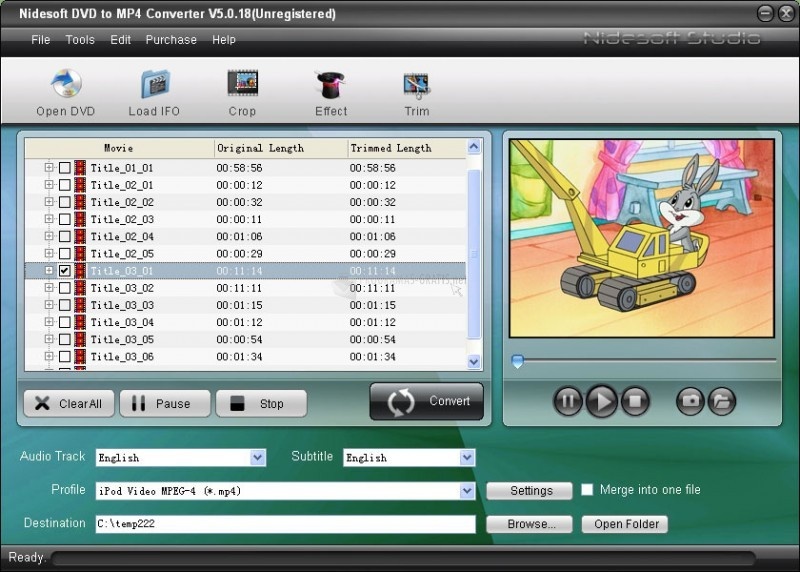 screenshot-Nidesoft DVD to MP4 Converter-1