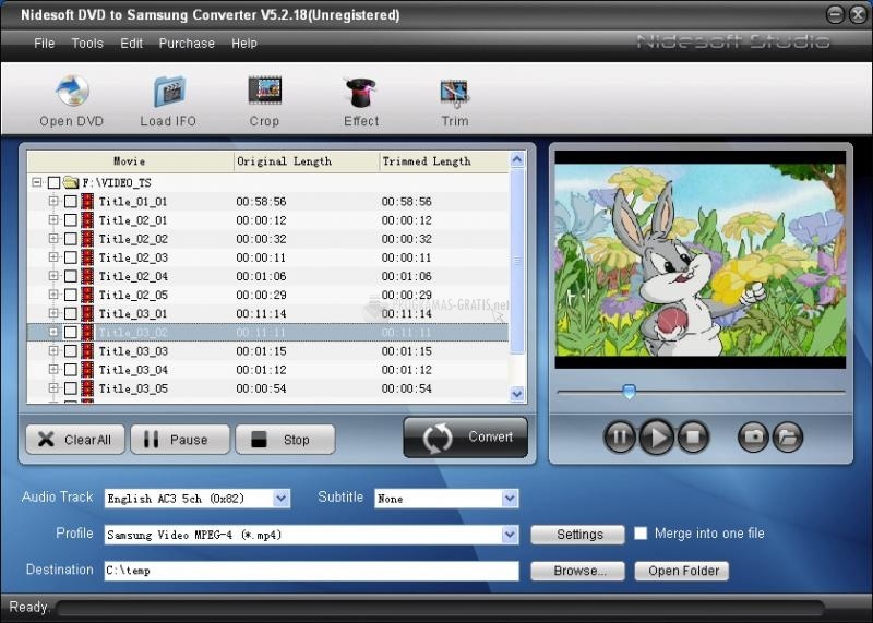screenshot-Nidesoft DVD to Samsung Converter-1