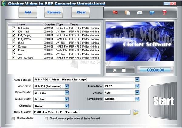 screenshot-Okoker Video to PSP Converter-1