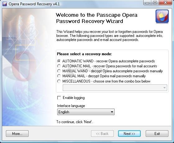 screenshot-Opera Password Recovery-1