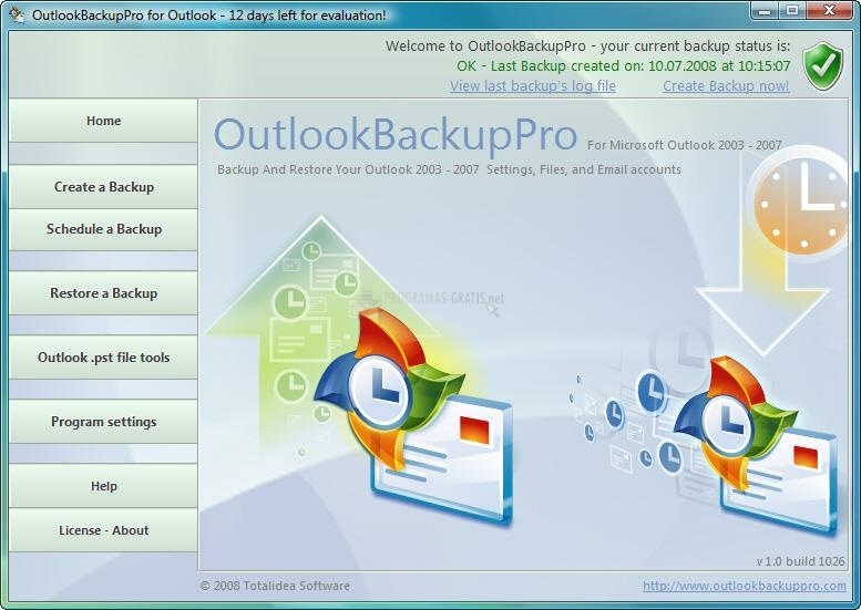 screenshot-Outlook Backup Pro-1