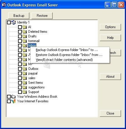 screenshot-Outlook Express Email Saver-1