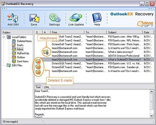 screenshot-OutlookEX Recovery-1